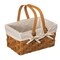 Double Handle Woodchip Basket with Liner - Perfect as Toy Organizer, Storing Fresh Fruits or Safeguarding Your Must-Have Beach Essentials for Unforgettable Holidays or Picnic Parties